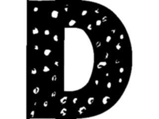 Sticker Custom Preview Image #010545 Alphabets General Speckled Speckled D