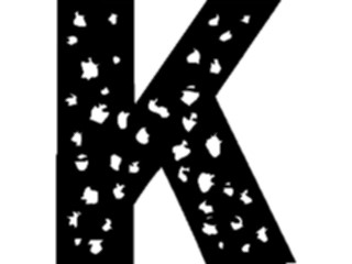 Sticker Custom Preview Image #010552 Alphabets General Speckled Speckled K