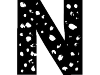 Sticker Custom Preview Image #010555 Alphabets General Speckled Speckled N