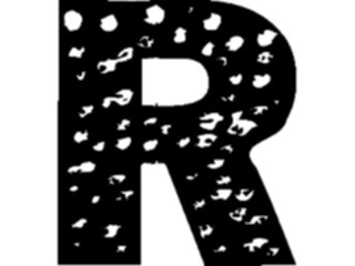 Sticker Custom Preview Image #010562 Alphabets General Speckled Speckled R