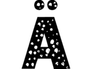 Sticker Custom Preview Image #010573 Alphabets General Speckled Speckled A