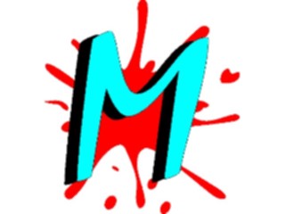 Sticker Custom Preview Image #010645 Alphabets General Splat Splat M