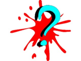 Sticker Custom Preview Image #010650 Alphabets General Splat Splat Question Mark