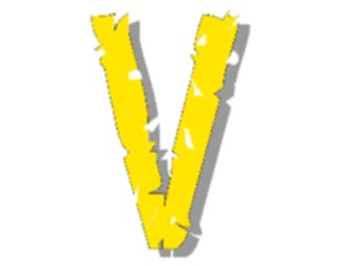 Sticker Custom Preview Image #011538 Alphabets General Trampled Trampled V