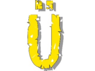 Sticker Custom Preview Image #011546 Alphabets General Trampled Trampled U