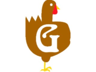 Sticker Custom Preview Image #011647 Alphabets General Turkey Turkey G