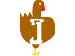 Sticker Custom Preview Image #011650 Alphabets General Turkey Turkey J