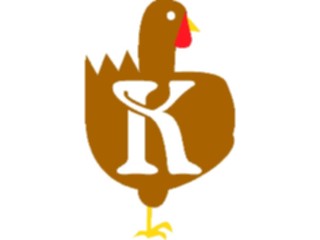 Sticker Custom Preview Image #011651 Alphabets General Turkey Turkey K