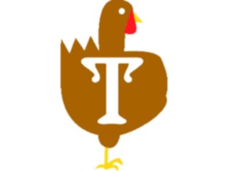 Sticker Custom Preview Image #011660 Alphabets General Turkey Turkey T