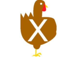 Sticker Custom Preview Image #011664 Alphabets General Turkey Turkey X