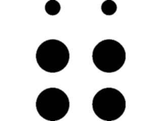 Sticker Custom Preview Image #012422 Alphabets Specialized Braille Braille M07