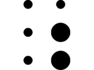 Sticker Custom Preview Image #012426 Alphabets Specialized Braille Braille M T H