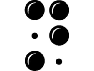 Sticker Custom Preview Image #012427 Alphabets Specialized Braille Braille N