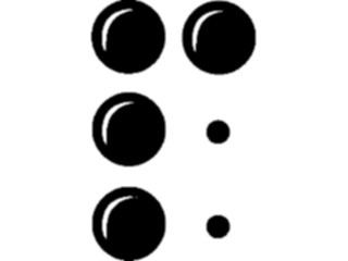 Sticker Custom Preview Image #012430 Alphabets Specialized Braille Braille P