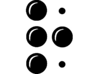 Sticker Custom Preview Image #012434 Alphabets Specialized Braille Braille R