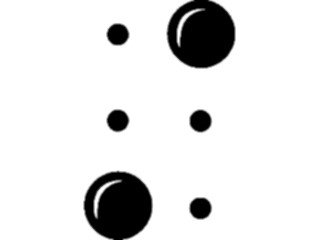 Sticker Custom Preview Image #012438 Alphabets Specialized Braille Braille Slash1