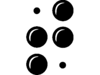 Sticker Custom Preview Image #012442 Alphabets Specialized Braille Braille T