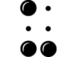 Sticker Custom Preview Image #012443 Alphabets Specialized Braille Braille U