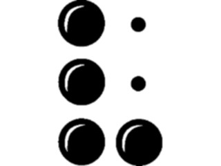 Sticker Custom Preview Image #012444 Alphabets Specialized Braille Braille V