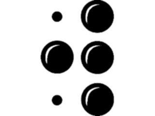 Sticker Custom Preview Image #012445 Alphabets Specialized Braille Braille W