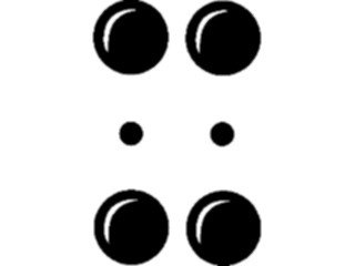 Sticker Custom Preview Image #012446 Alphabets Specialized Braille Braille X