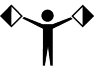 Sticker Custom Preview Image #013183 Alphabets Specialized Semaphore Uniform4