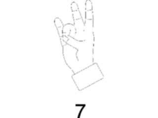 Sticker Custom Preview Image #013210 Alphabets Specialized Sign Language Sign Language07