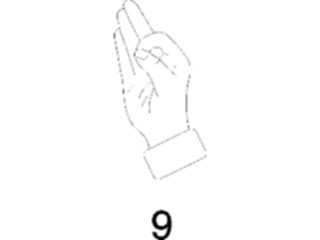 Sticker Custom Preview Image #013212 Alphabets Specialized Sign Language Sign Language09