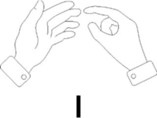 Sticker Custom Preview Image #013222 Alphabets Specialized Sign Language Sign Language I