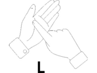 Sticker Custom Preview Image #013225 Alphabets Specialized Sign Language Sign Language L