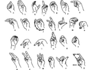 Sticker Custom Preview Image #013241 Alphabets Specialized Sign Language Signing All