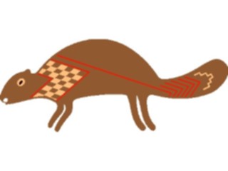 Sticker Custom Preview Image #013288 Americana Native Designs Beaver