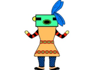 Sticker Custom Preview Image #013403 Americana Native Designs Figure09