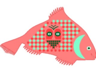 Sticker Custom Preview Image #013420 Americana Native Designs Fish07