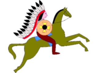 Sticker Custom Preview Image #013443 Americana Native Designs Horseman1