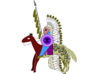 Sticker Custom Preview Image #013444 Americana Native Designs Horseman2