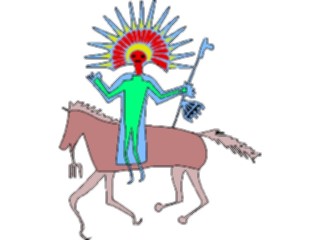 Sticker Custom Preview Image #013445 Americana Native Designs Horseman3