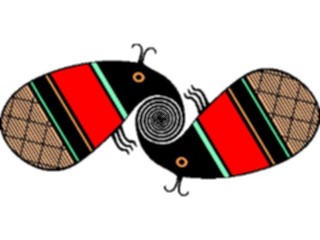 Sticker Custom Preview Image #013464 Americana Native Designs Insect16