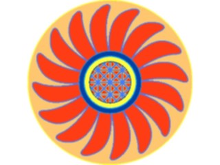 Sticker Custom Preview Image #013535 Americana Native Designs Rosette18
