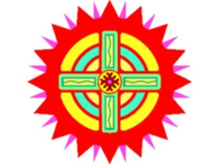 Sticker Custom Preview Image #013588 Americana Native Designs Sun03