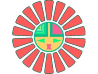 Sticker Custom Preview Image #013599 Americana Native Designs Sun Face04