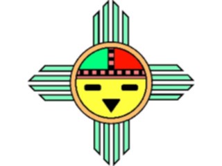 Sticker Custom Preview Image #013605 Americana Native Designs Sun Face10