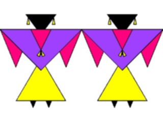 Sticker Custom Preview Image #013722 Americana Native Designs Two Women