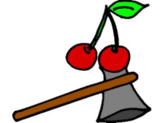 Sticker Custom Preview Image #013846 Americana Symbols History Cherries Axe