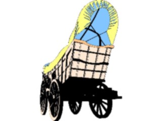 Sticker Custom Preview Image #013857 Americana Symbols History Covered Wagon1