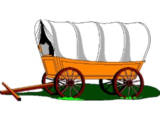 Sticker Custom Preview Image #013858 Americana Symbols History Covered Wagon2