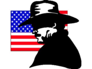 Sticker Custom Preview Image #013861 Americana Symbols History Cowboy Flag1