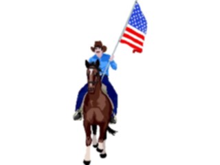 Sticker Custom Preview Image #013862 Americana Symbols History Cowboy Flag2