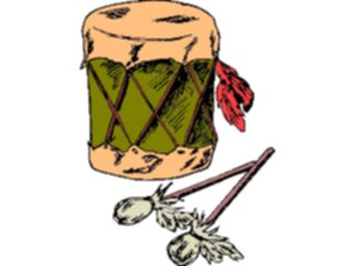 Sticker Custom Preview Image #013872 Americana Symbols History Drum Native American2