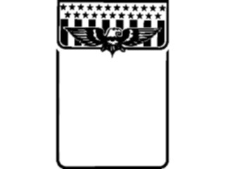 Sticker Custom Preview Image #013911 Americana Symbols History Eagle Frame1